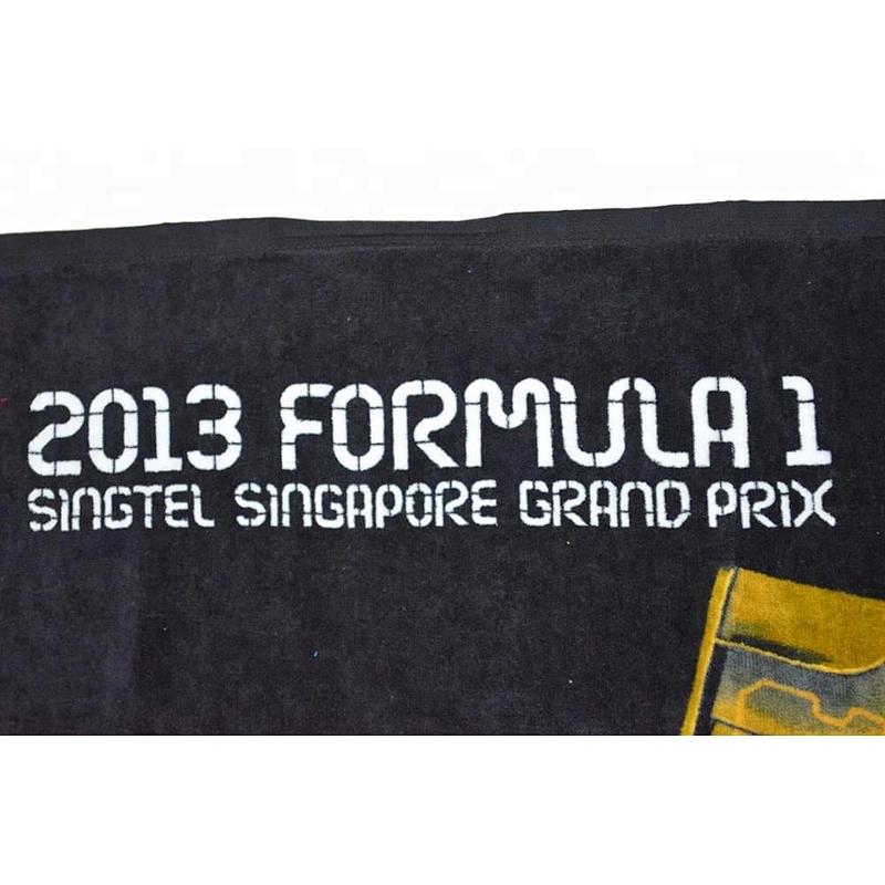 Game theme black printed beach towel 100% cotton