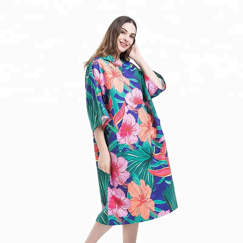 Wholesale Microfiber hooded poncho towels for adults