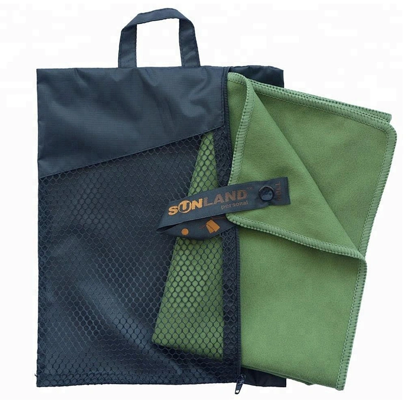 Mesh bag packed Gym Plain dyed microfiber custom sport towels