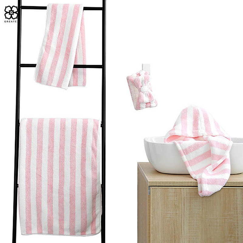 Personalized custom logo towel set used for bathroom