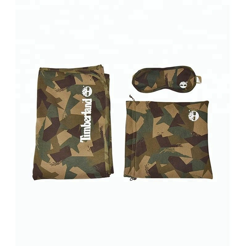 Super soft Camouflage Printed Travel Warming Flannel blanket fleece