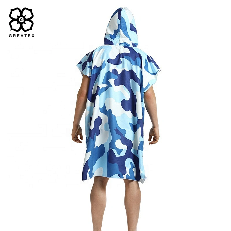Inexpensive microfiber poncho beach hooded towels for adults