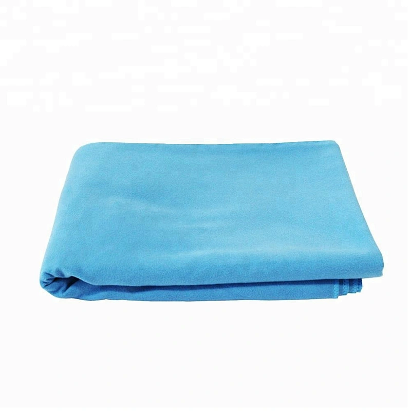 Suede personalized microfiber sport towel with pocket and embroidered logo