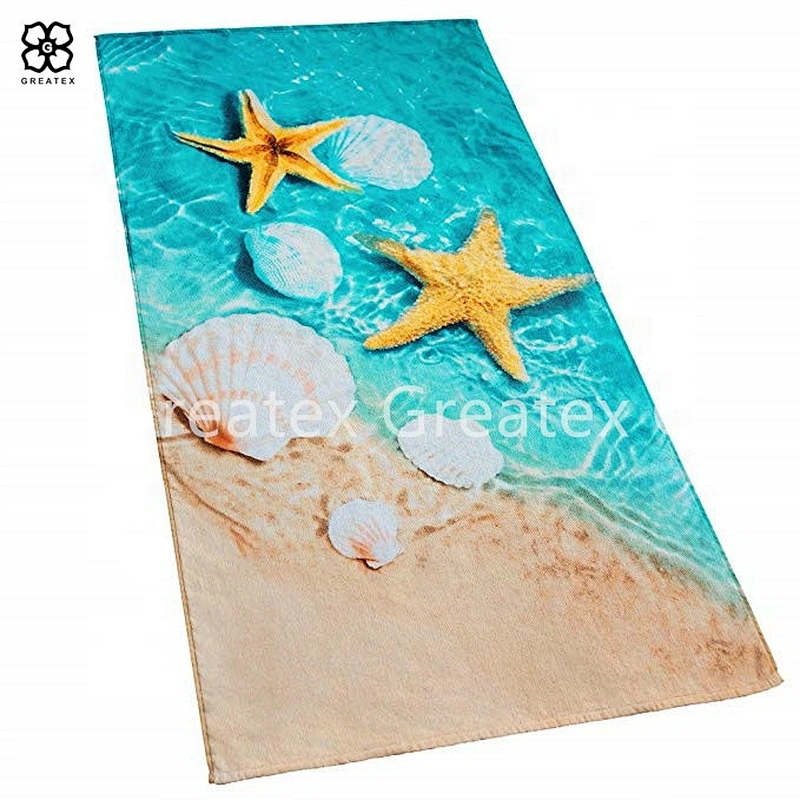 Fashion colorful beach towel printed with custom cartoon patterns