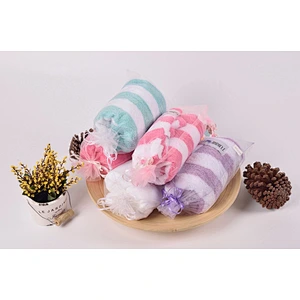 Cotton terry white ponytail Drying Shower cap