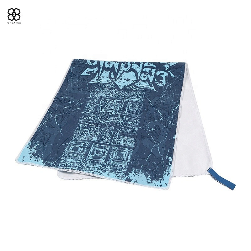 2020 standard rectangular custom print microfiber cooling gym towel