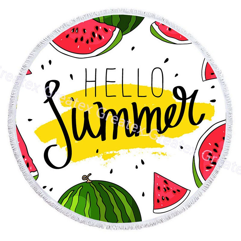 High quality microfiber polyester polyamide printing round beach towels