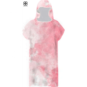 Summer surfing custom color microfiber surf changing robe with hood for girls