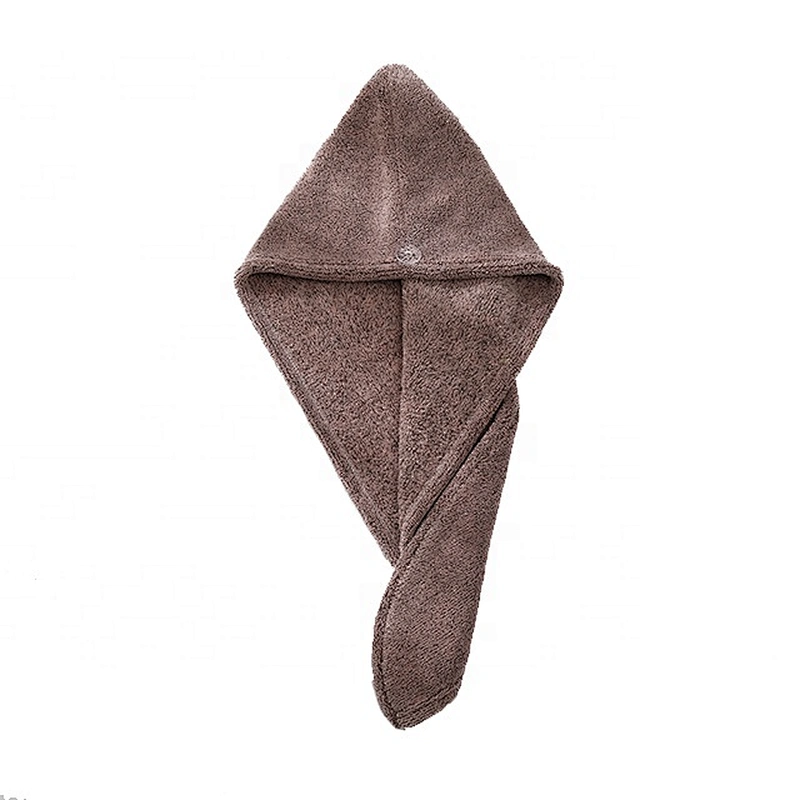 Quick-dry microfiber weft knitted colar fleece hair drying towel for salon