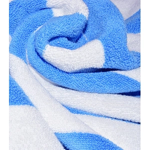 Cotton white and blue stripe beach towel