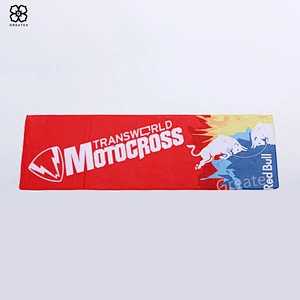 Custom brand promotional 100% cotton sport towel with slogan