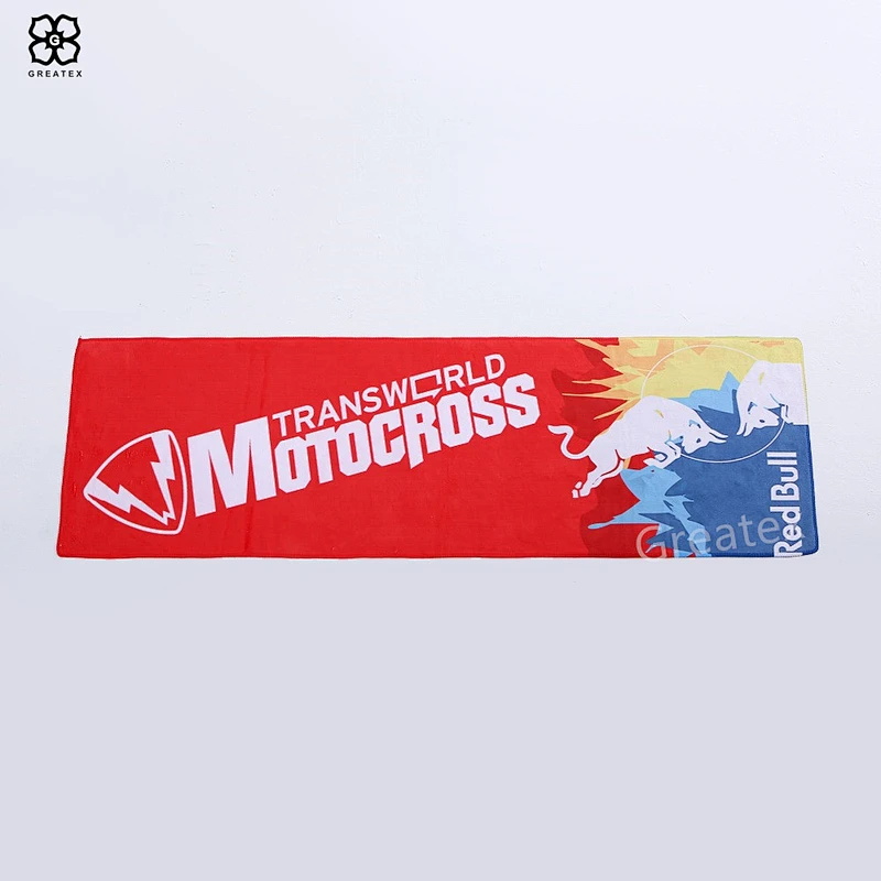 Custom brand promotional 100% cotton sport towel with slogan