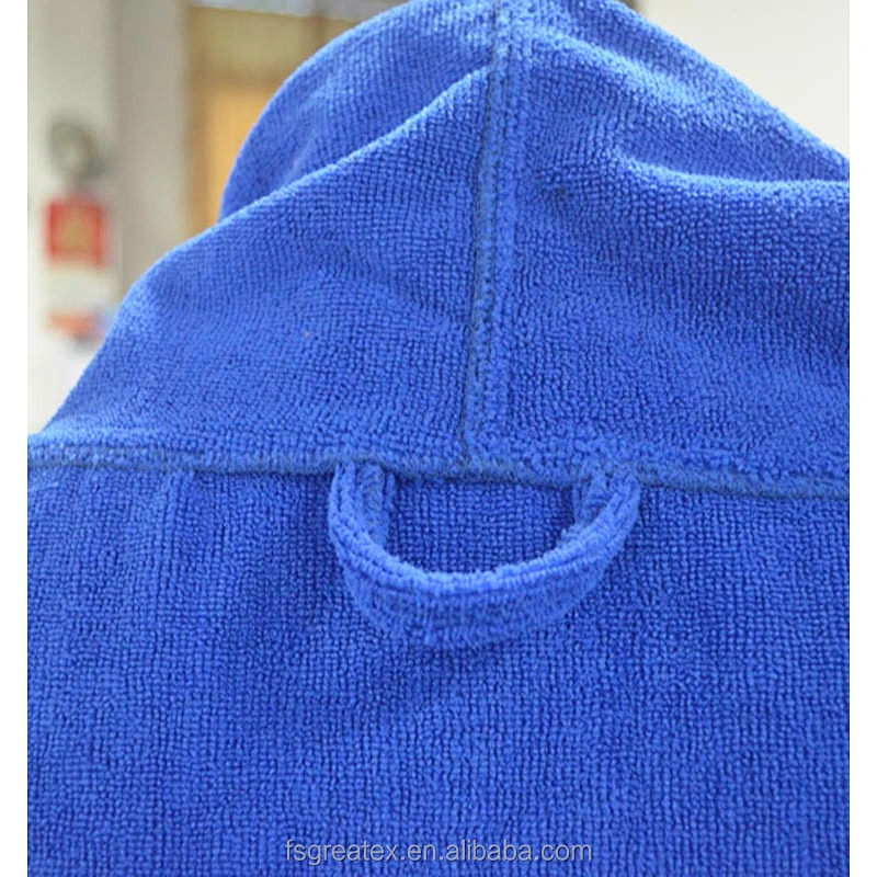 Adult Blue Surf Microfiber Terry Poncho towel