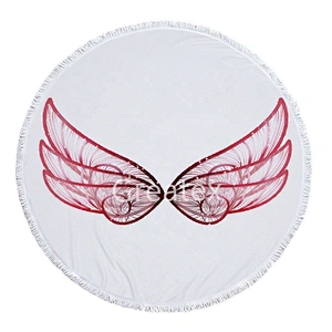 Super cute fashion custom cartoon printing microfiber round big size beach towel