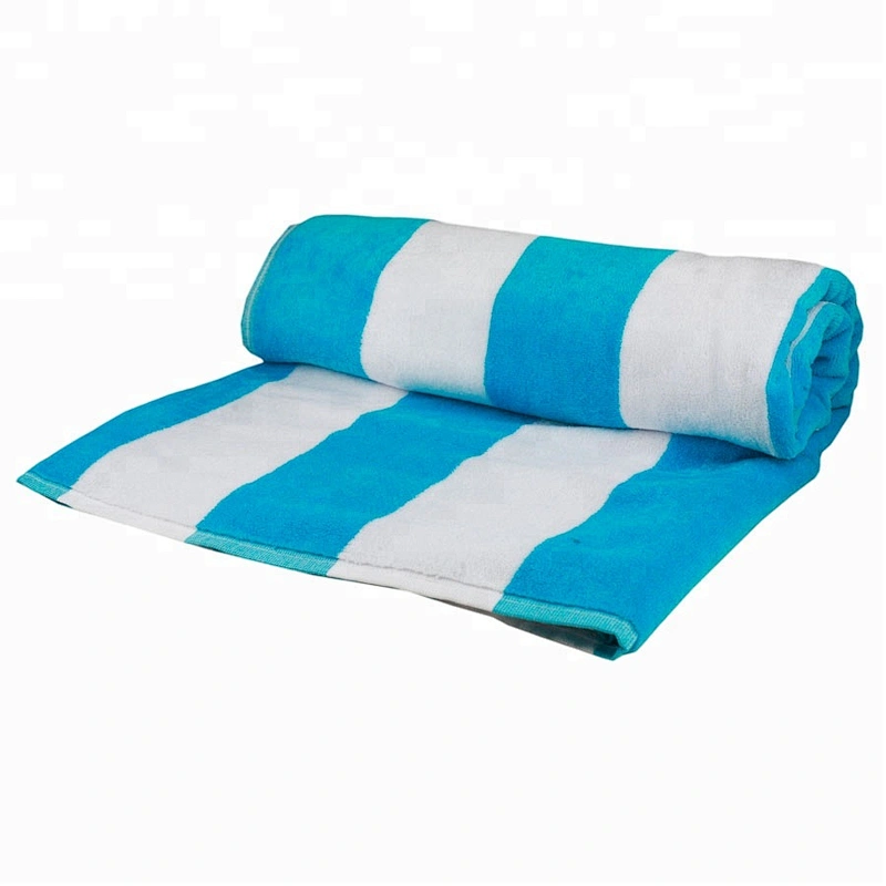 Bright colored Velvet Cotton Cabana Stripe beach towel