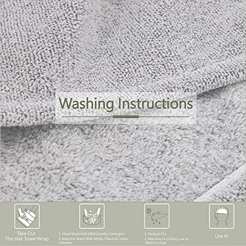 Best sale promotional women bath bamboo deluxe hair towel turban wrap