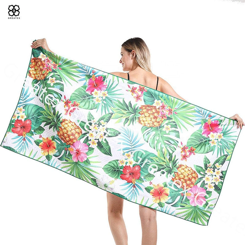 Best selling top quality custom design printing microfiber beach towel