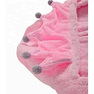 Best sell personalised pinky luxury cotton hooded towel baby