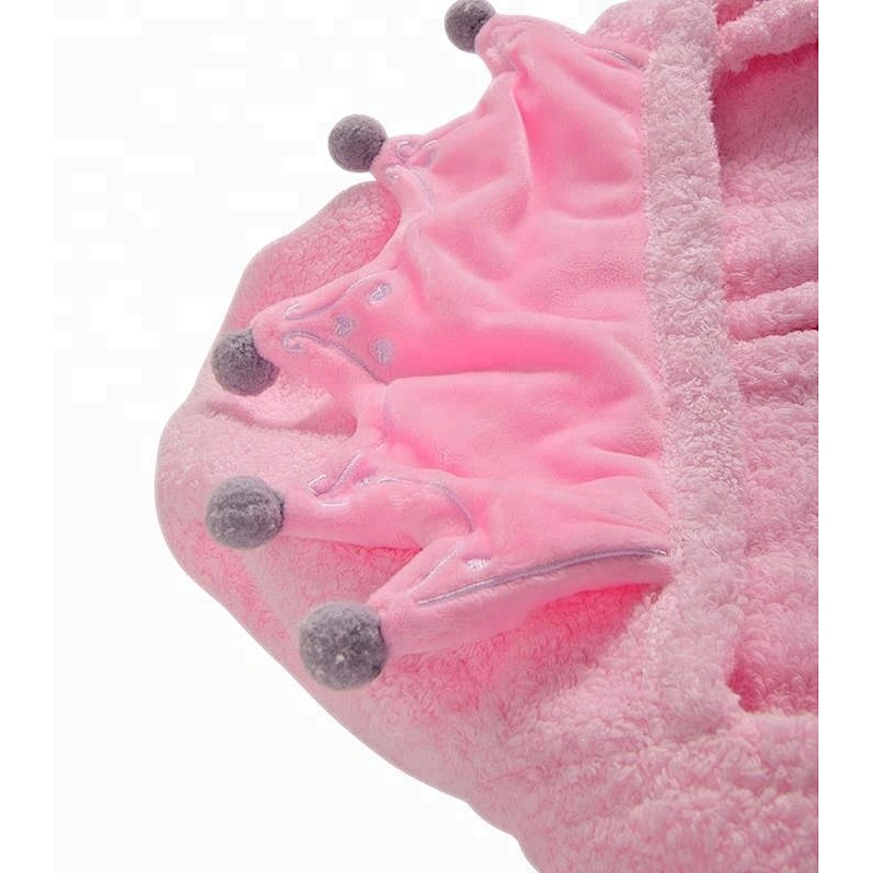 Best sell personalised pinky luxury cotton hooded towel baby