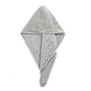 New arrival white and grey stripes towel wrap with supper absorbent and fast delivery