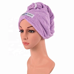 2020 High quality wrap around Cotton Hair drying cap super absorbent towel  for women
