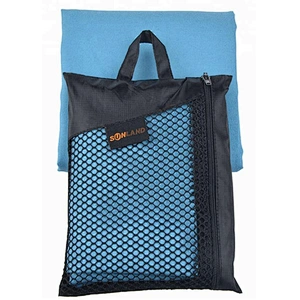Adults blue microfiber suede fabric sport towel with bag for promotional