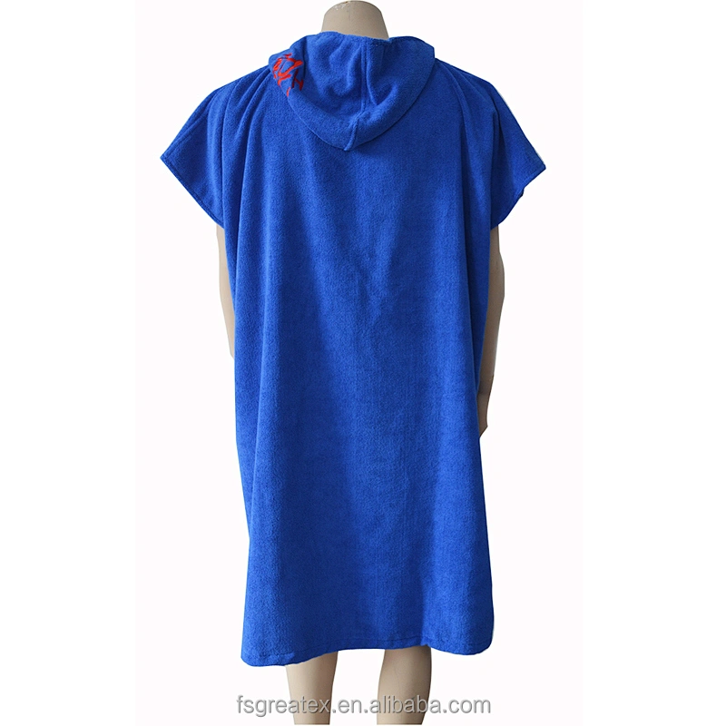Adult Blue Surf Microfiber Terry Poncho towel