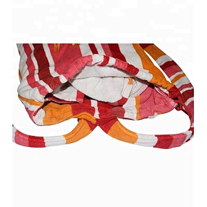 Drawstring Ladies Foldable Stripe beach towel backpack