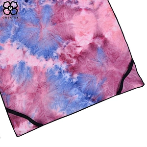 Amazon Hot sale 600g fancy designed tie dyed cheap Microfiber beach towels chair cover