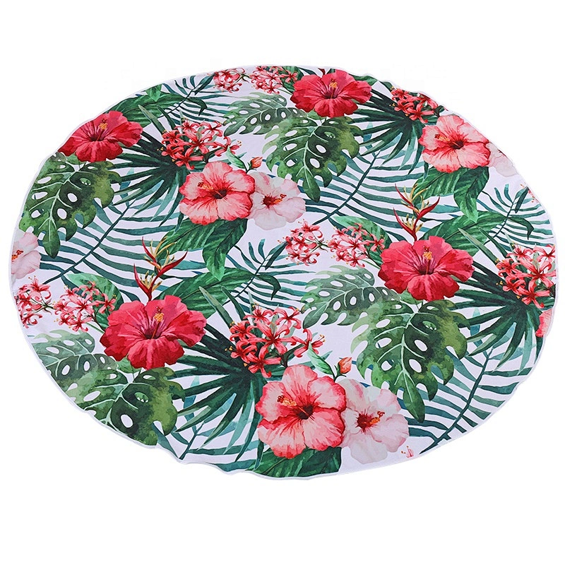 Inexpensive large reactive printing  round beach towel
