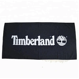 Premium gifts black and white logo custom towel beach