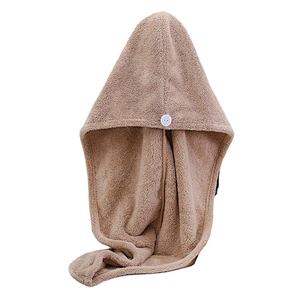 New arrival high quality microfiber soft hair drying towel turban wrap with button