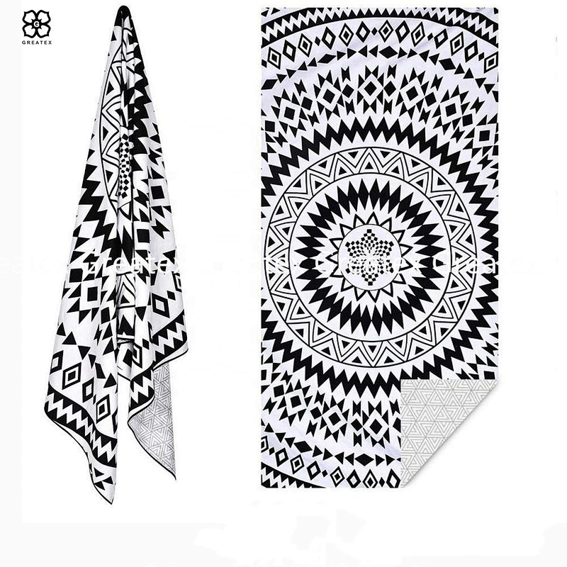 Premium hot sale rectangular sweat microfiber beach towel