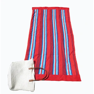 Large Multi-colored Customized Stripe beach towel