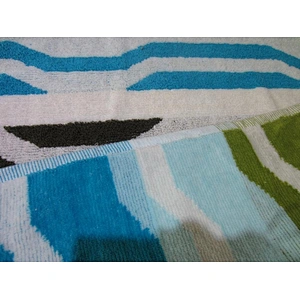 Yarn Dyed 100% Cotton Velvet Large Luxury Summer Pool Bath Towel Stripe