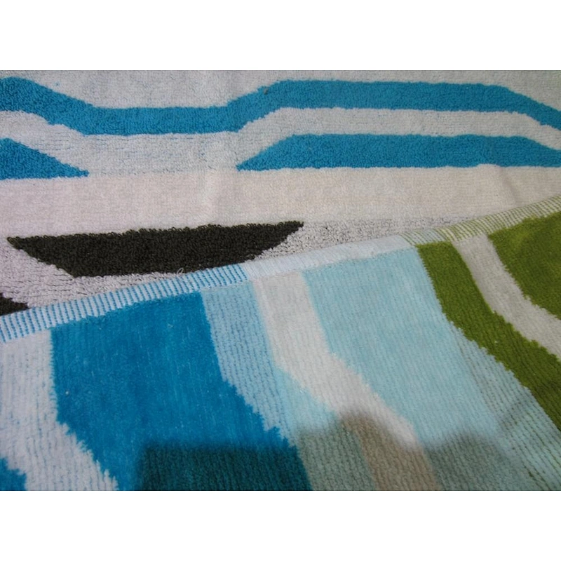 Yarn Dyed 100% Cotton Velvet Large Luxury Summer Pool Bath Towel Stripe