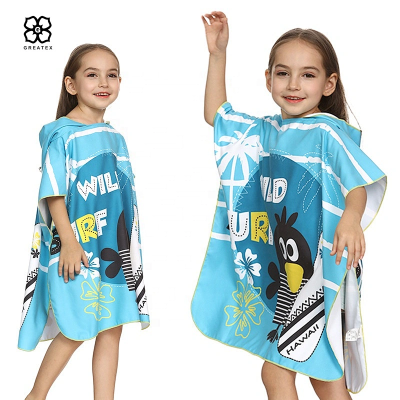 Hot children cute cartoon hooded cloak beach robe