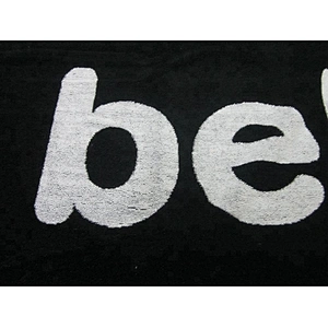 Luxury logo embossed Black and white beach towel logo
