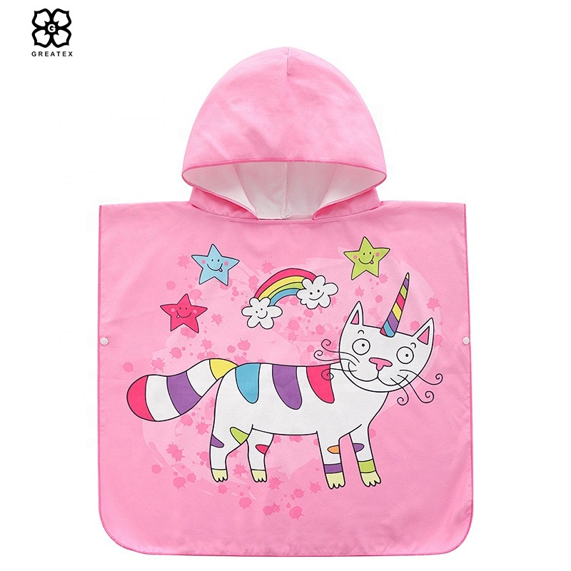 2020 factory wholesale unique cartoon microfiber surfing poncho