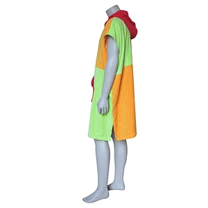 Promotional quick dry 100% Cotton Toweling Hooded Surf poncho towel