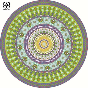 Popular promotional thick round beach towel with unique design