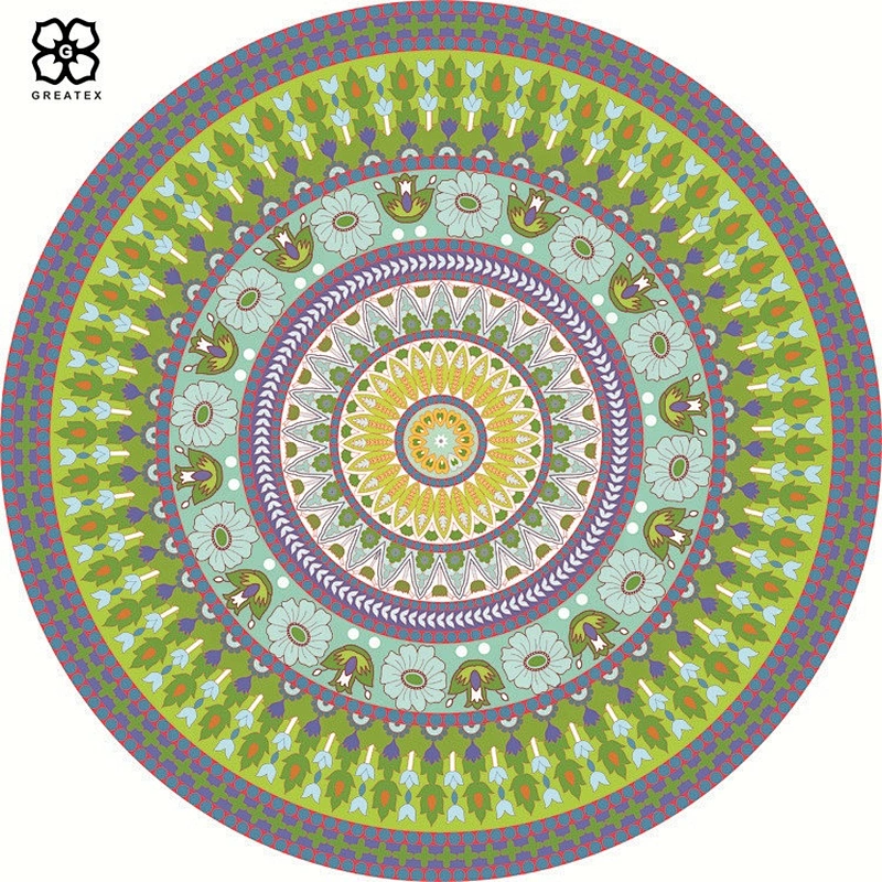 Popular promotional thick round beach towel with unique design