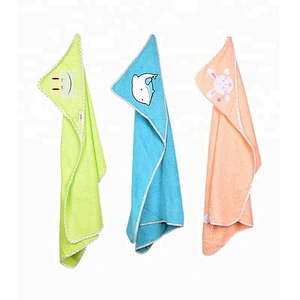 Cute Cartoon Terry cloth Poncho Frog Hooded towels for baby