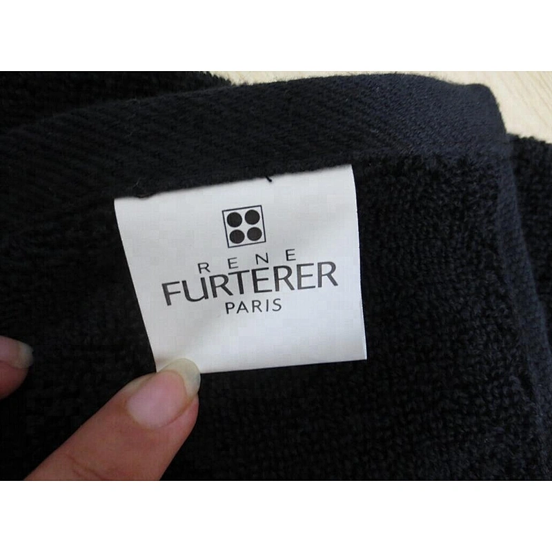 Wholesale hot sale 100%cotton Customized logo Bleach safe black salon towel