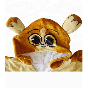 Custom Printed 100% Cotton kids hooded poncho beach towel