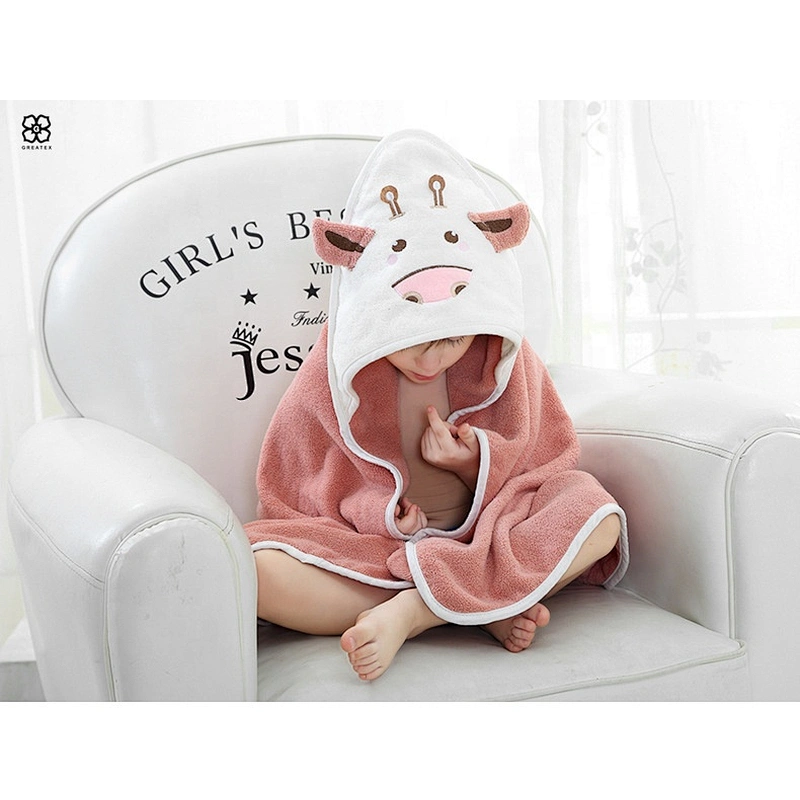 Hot selling personalized children safe and soft cotton shower towel with hood