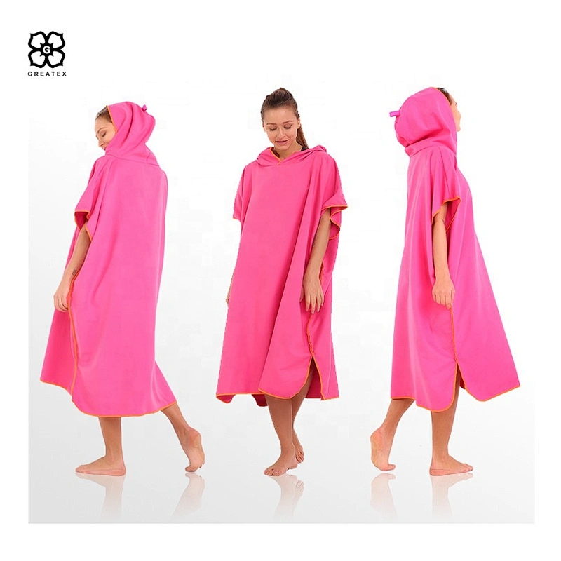 Top selling factory directly offer microfiber super soft adult surfing poncho hooded towel