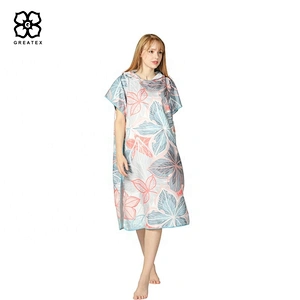 Wholesale unique printed adults microfiber surfing robe bath poncho