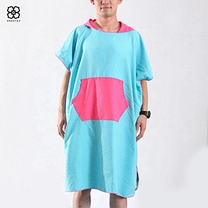 New arrival simple and unisex microfiber changing poncho towel