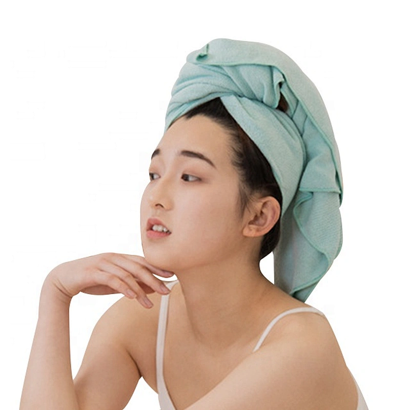 Gold  hair towel microfiber hair wrap with custom design for women gifts